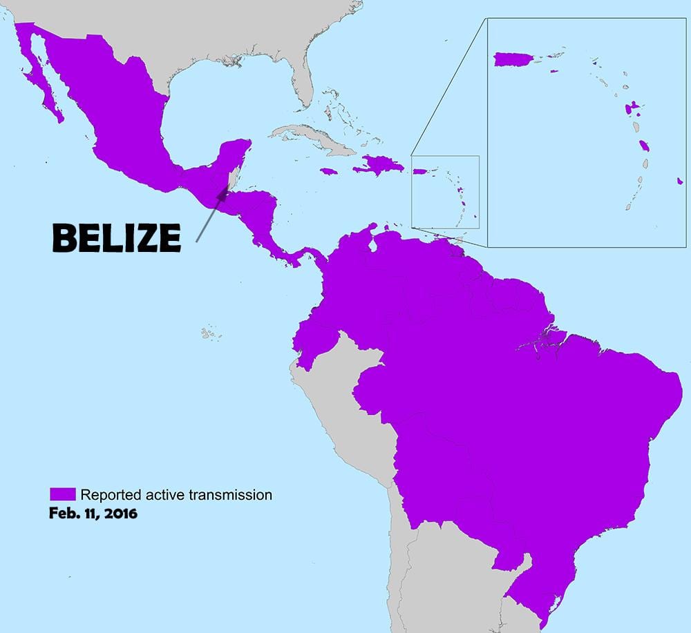Karta za Belize žika