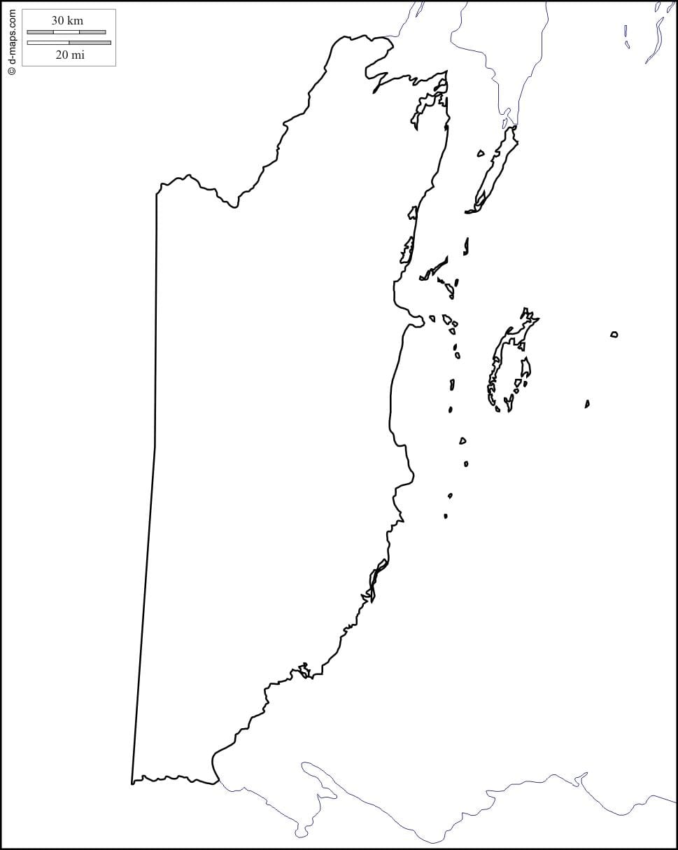 Mapa prazan Belize