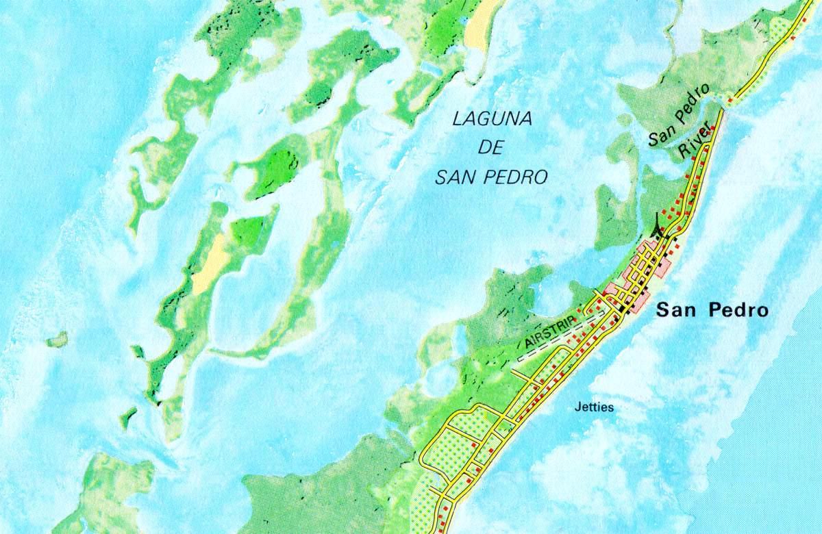 san pedro Belize ulična mapa