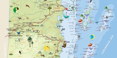 Karta za Belize atrakcije