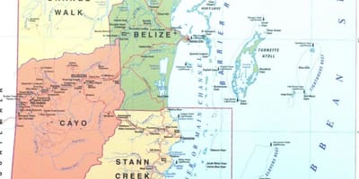 Karta za Belize distriktu