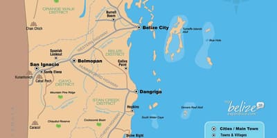 Karta za Belize odmaralište