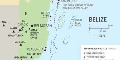 Karta za Belize plaže