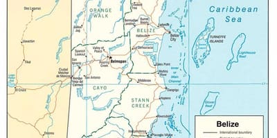 Belize rijeke mapu