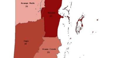Karta za Belize populacije