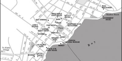 Mapa corozal gradu Belize