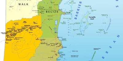 Karta za Belize sa sela