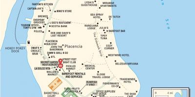 Mapa placencia selo Belize