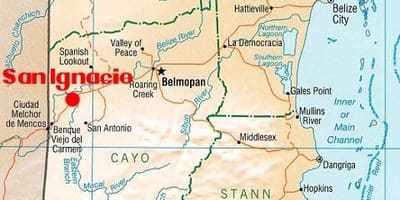 Mapa san ignacio Belize