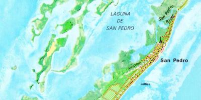 San pedro Belize ulična mapa