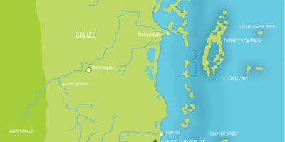 Mapa utočište Belize